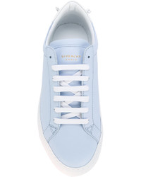 Женские голубые кожаные кеды от Givenchy