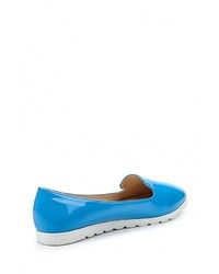 Женские голубые кожаные лоферы от Sergio Todzi