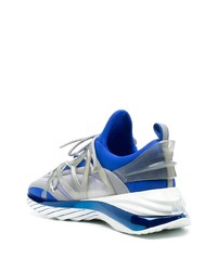 Мужские голубые кожаные низкие кеды от Jimmy Choo