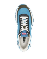 Мужские голубые кожаные низкие кеды от Camper