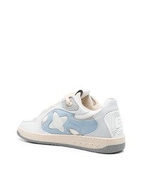 Мужские голубые кожаные низкие кеды от Enterprise Japan