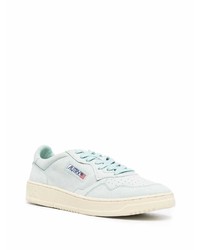 Мужские голубые кожаные низкие кеды от AUTRY