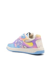 Мужские голубые кожаные низкие кеды от Enterprise Japan