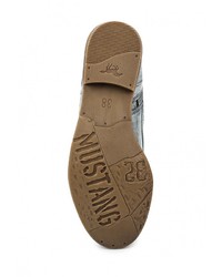 Голубые кожаные полусапоги от Mustang