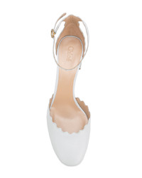 Голубые кожаные туфли от Chloé