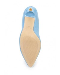 Голубые кожаные туфли от Valley