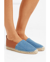 Женские голубые кожаные эспадрильи от Loewe