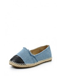 Женские голубые кожаные эспадрильи от Mada-Emme
