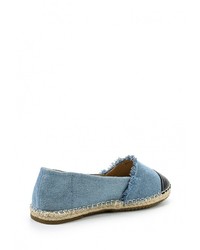 Женские голубые кожаные эспадрильи от Mada-Emme