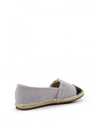 Женские голубые кожаные эспадрильи от Queen Vivi