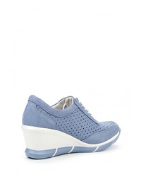 Голубые кроссовки на танкетке от Palazzo D'oro