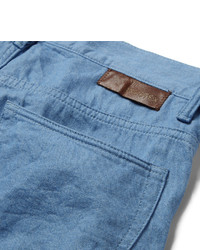 Мужские голубые легкие джинсы от Incotex