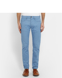 Мужские голубые легкие джинсы от Incotex