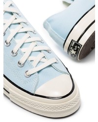 Мужские голубые низкие кеды из плотной ткани от Converse
