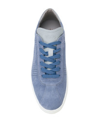 Мужские голубые низкие кеды от Tod's