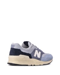 Мужские голубые низкие кеды от New Balance