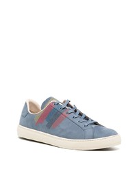 Мужские голубые низкие кеды от Paul Smith