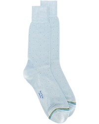 Голубые носки с принтом