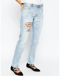 Голубые рваные джинсы-бойфренды от Brady