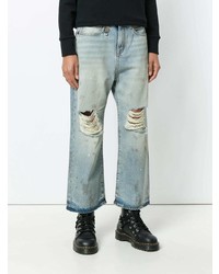 Голубые рваные джинсы-бойфренды от R13