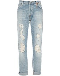 Голубые рваные джинсы-бойфренды от Hollywood Trading Company