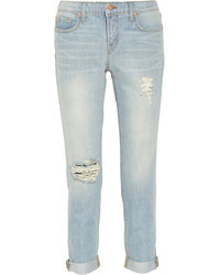 Голубые рваные джинсы-бойфренды от J Brand