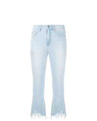 Голубые рваные джинсы-клеш от Sjyp