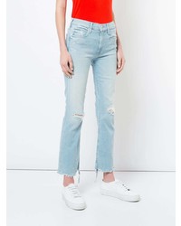 Голубые рваные джинсы-клеш от Mother