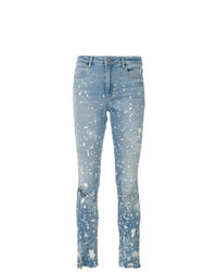 Голубые рваные джинсы скинни от Alexander Wang