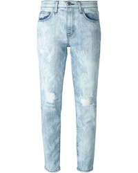 Голубые рваные джинсы скинни от Current/Elliott