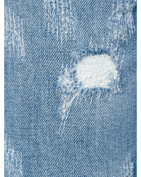 Голубые рваные джинсы скинни от Dolce & Gabbana