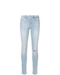 Голубые рваные джинсы скинни от Love Moschino