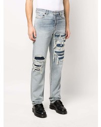 Мужские голубые рваные джинсы от Diesel