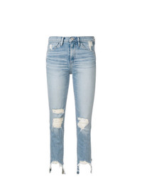 Женские голубые рваные джинсы от 3x1