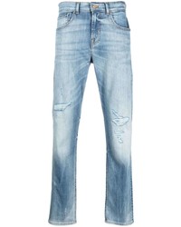 Мужские голубые рваные джинсы от 7 For All Mankind