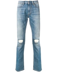 Мужские голубые рваные джинсы от Acne Studios