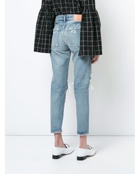 Женские голубые рваные джинсы от Moussy Vintage
