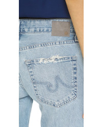 Женские голубые рваные джинсы от AG Jeans