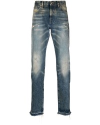 Мужские голубые рваные джинсы от Alanui