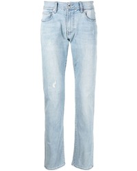 Мужские голубые рваные джинсы от Armani Exchange