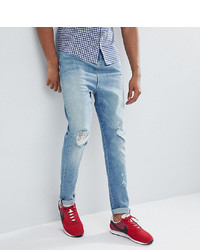 Мужские голубые рваные джинсы от ASOS DESIGN