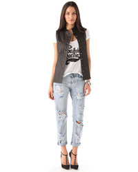 Женские голубые рваные джинсы от One Teaspoon