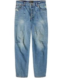 Мужские голубые рваные джинсы от Balenciaga