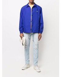 Мужские голубые рваные джинсы от MSGM