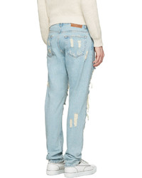 Мужские голубые рваные джинсы от MSGM