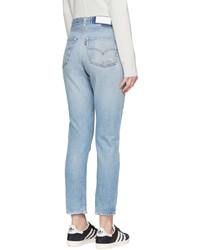 Женские голубые рваные джинсы от RE/DONE