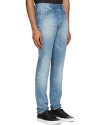 Мужские голубые рваные джинсы от Givenchy