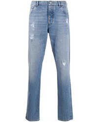 Мужские голубые рваные джинсы от Brunello Cucinelli