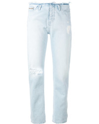 Женские голубые рваные джинсы от CK Calvin Klein