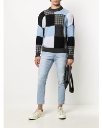 Мужские голубые рваные джинсы от Haikure